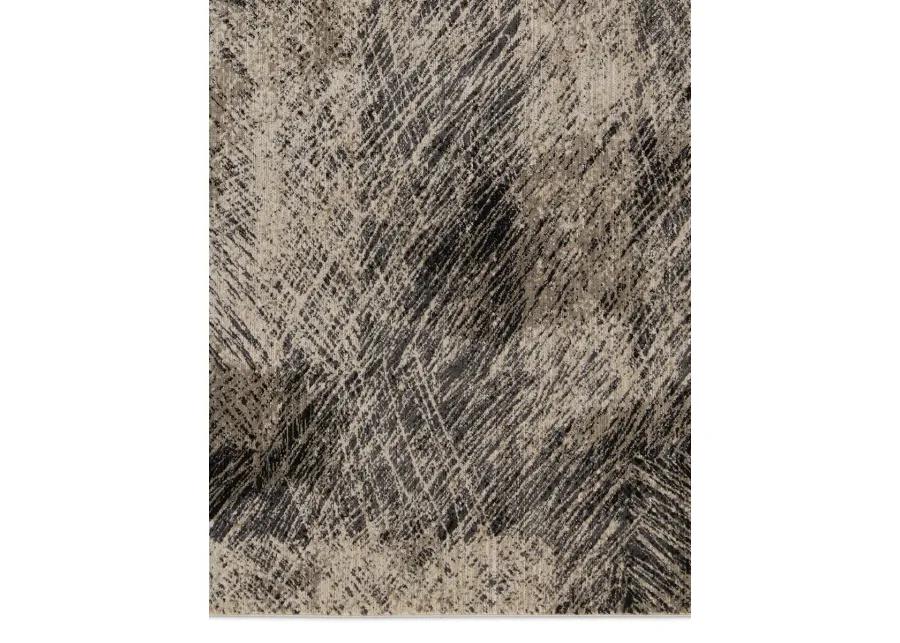 Graphite Dairon Black 2'8" x 8' Runner Rug