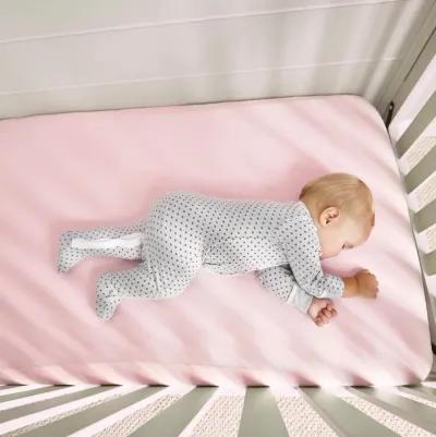 Hyper-Wool Crib Sheet - Light Pink