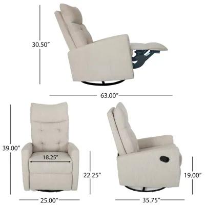 Merax High Back Swivel Glider Recliner Chair