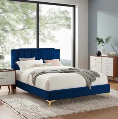 Modway - Zahra Channel Tufted Performance Velvet Twin Platform Bed