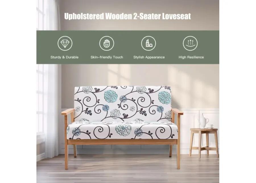 Modern Fabric Loveseat Sofa Couch Upholstered 2-Seat Armchair