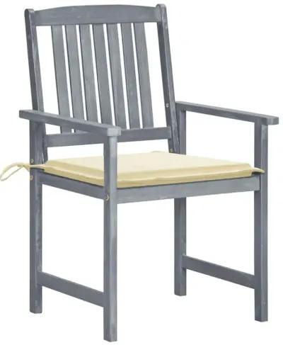 vidaXL Garden Chairs with Cushions 8 pcs Solid Acacia Wood Gray