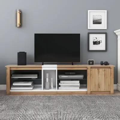 Merax Modern Storage Cabinet TV Stand with LED Light