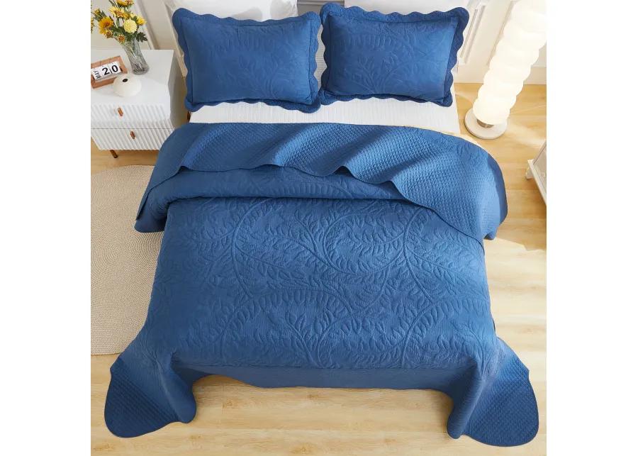 MarCielo 100% Cotton Oversized Bedspread Quilt Set T