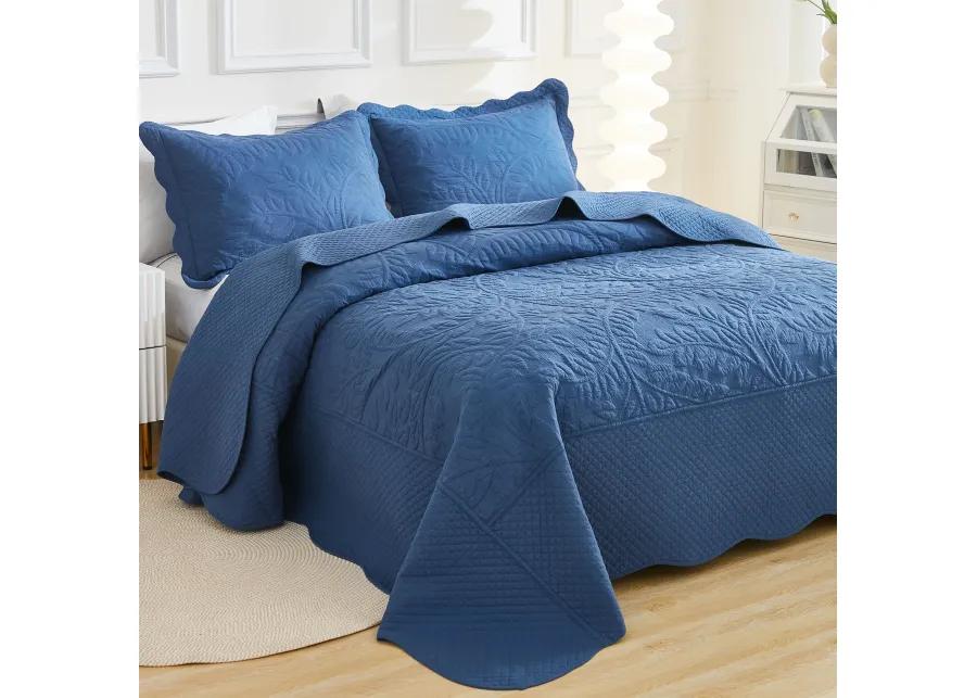 MarCielo 100% Cotton Oversized Bedspread Quilt Set T