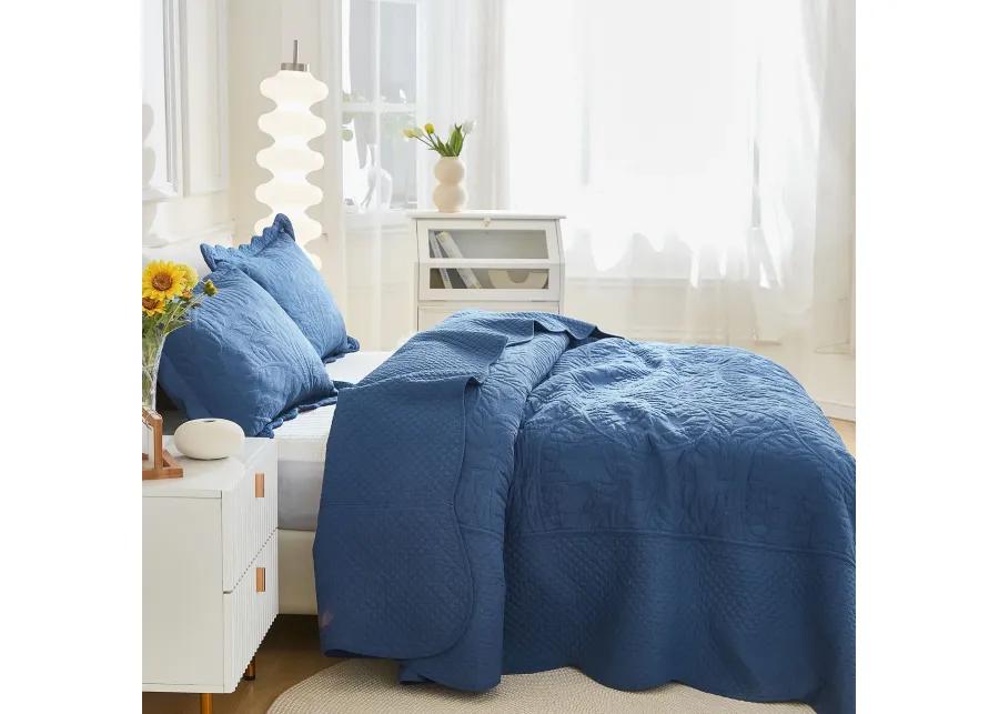 MarCielo 100% Cotton Oversized Bedspread Quilt Set T