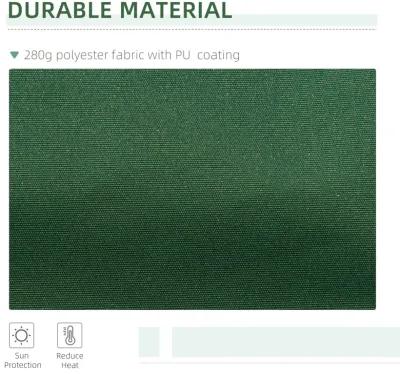 Green Patio Shield: 12x10 Manual Retractable Awning