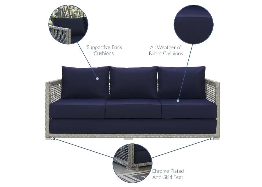 Modway - Aura Outdoor Patio Wicker Rattan Sofa