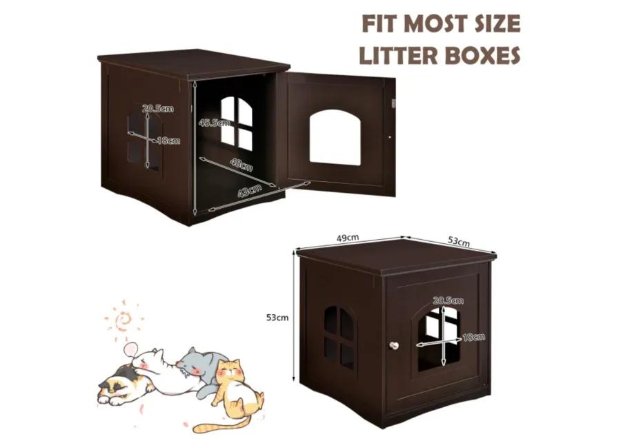 Side Table Nightstand Decorative Cat House