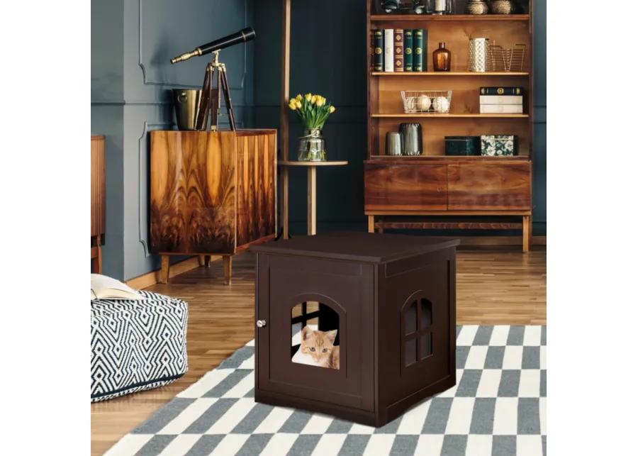 Side Table Nightstand Decorative Cat House