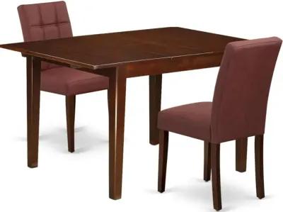 3 Piece Mid Century Dining Set consists A Wooden Table