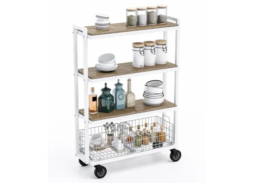 Atlantic 4-Tier Cart System White