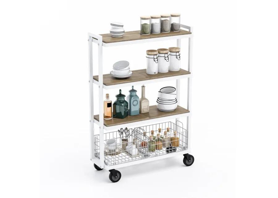 Atlantic 4-Tier Cart System White