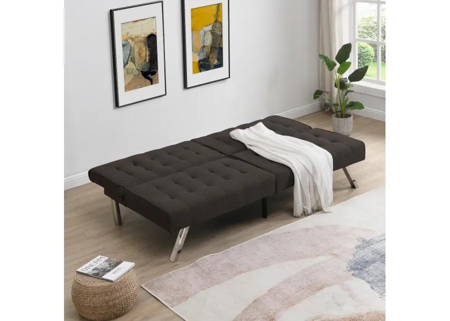 Wood Frame, Stainless Leg, Futon, Sofa Bed