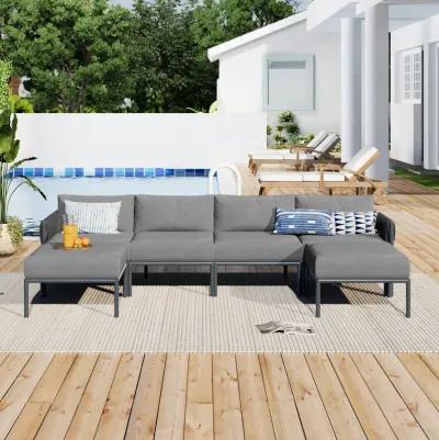 Merax 6-Pieces Aluminum Patio Furniture Set