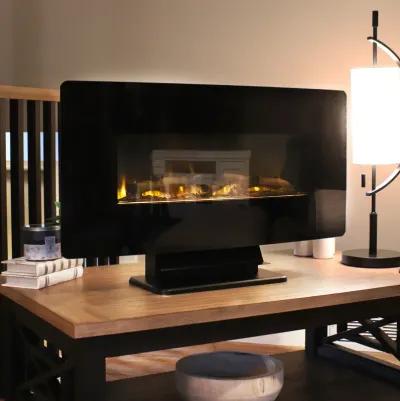 Sunnydaze 35.75 in Curved Face Wall Mount or Freestanding Electric Fireplace