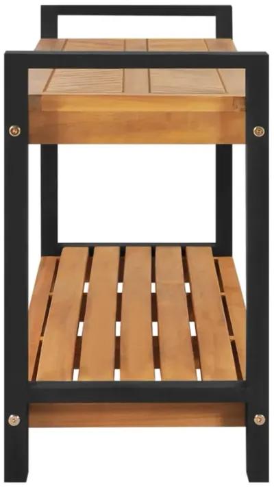 vidaXL Bench 47.2" Solid Teak Wood