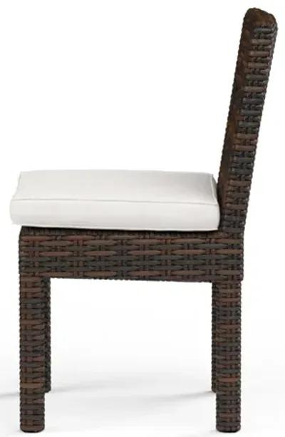 Montecito Armless Dining Chair in Canvas Flax w/ Self Welt