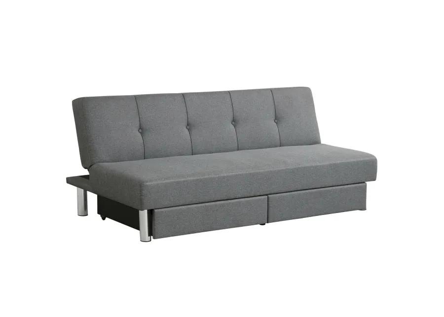 3-Seat Convertible Sofa Bed with 2 Large Drawers and 3 Adjustable Angles