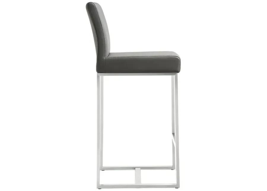 Belen Kox Grey Stainless Steel Counter Stool Set, Belen Kox