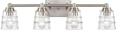 Pulsate 30.25'' Wide 4-Light Silver Vanity Light