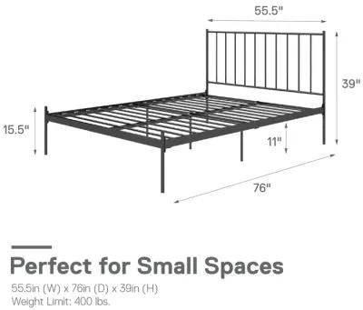 Ares Metal Bed, Twin, Black