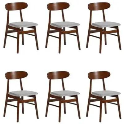 New Classic Furniture Morocco Light Gray Solid Wood Dining Chair (Set of 6)