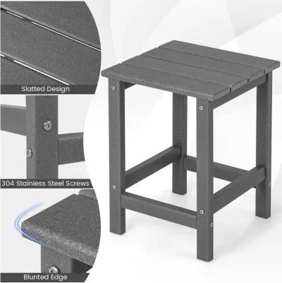 14 Inch Square Weather-Resistant Adirondack Side Table