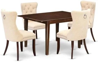 5 Piece Kitchen Table Set Consists of a Rectangle Dining Table