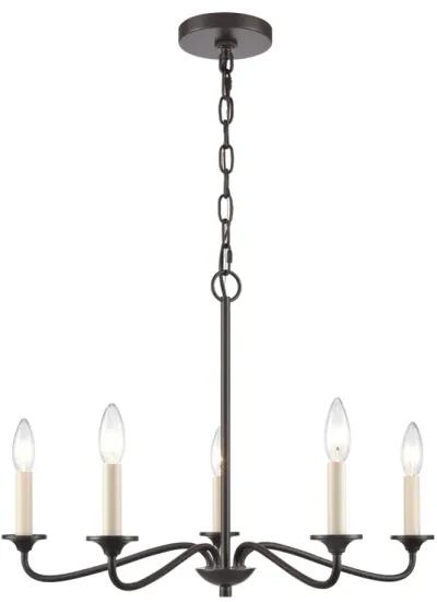 Quinn 24'' Wide 5-Light Bronze Chandelier