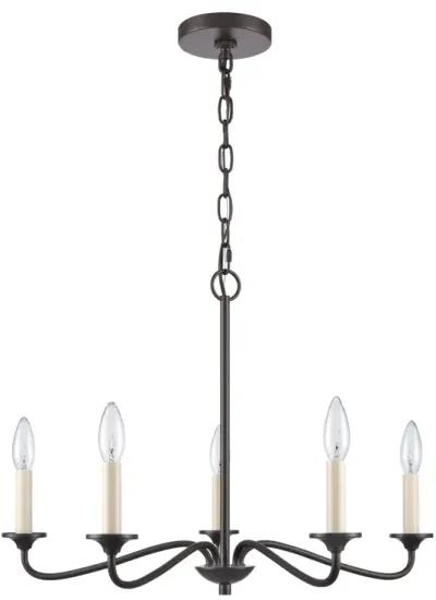 Quinn 24'' Wide 5-Light Bronze Chandelier