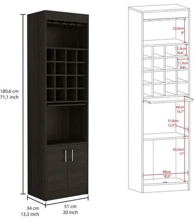 Bar Cabinet Modoc, Living Room, Espresso