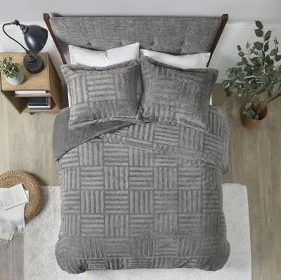 Belen Kox Arctic Plush Checkboard Comforter Mini Set, Belen Kox