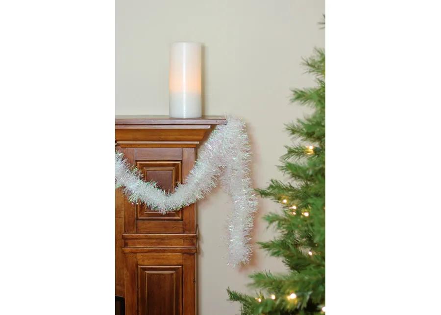 50' x 4" White Iridescent Artificial Christmas Garland - Unlit