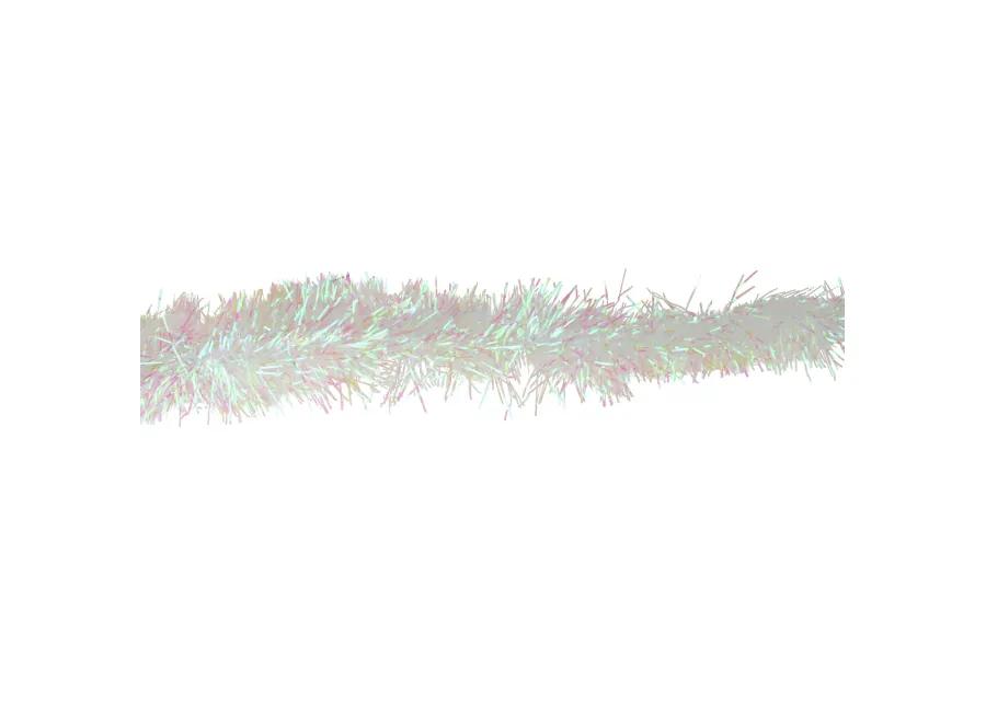 50' x 4" White Iridescent Artificial Christmas Garland - Unlit