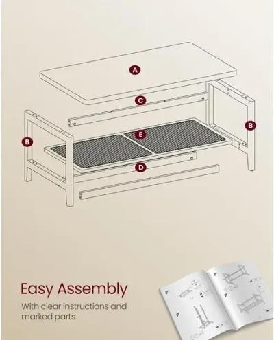 VASAGLE 2-Tier Coffee Table for Living Room