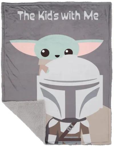 Lambs & Ivy Star Wars The Kids with Me Grogu/The Child/Baby Yoda Baby Blanket