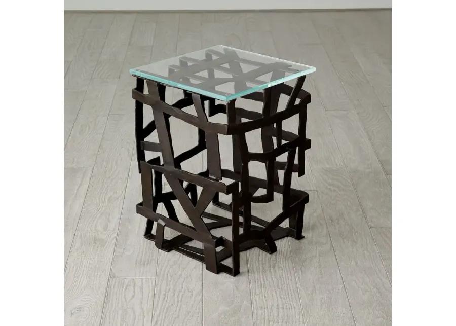 Fragments End Table- Black