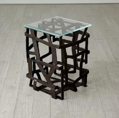 Fragments End Table- Black