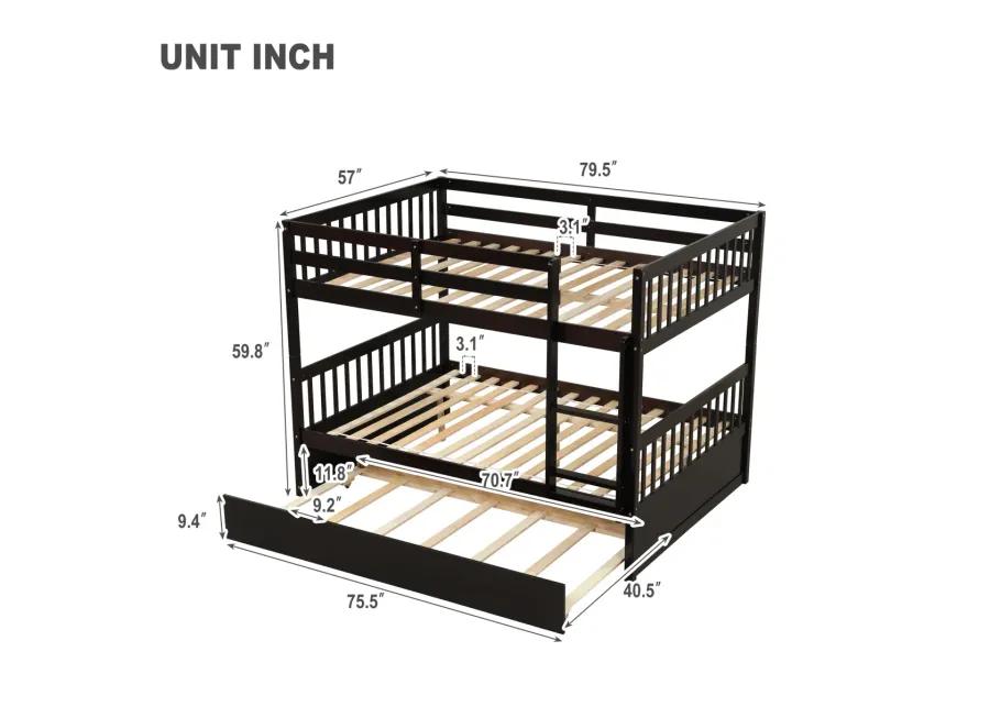 Full Over Full Bunk Bed With Trundle