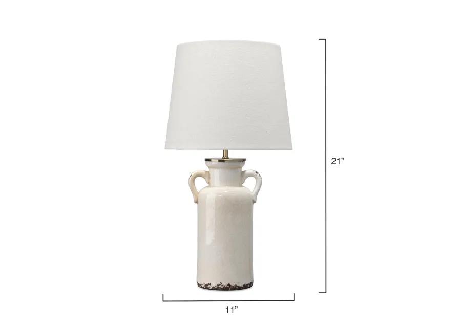 Piper Ceramic Table Lamp, Cream