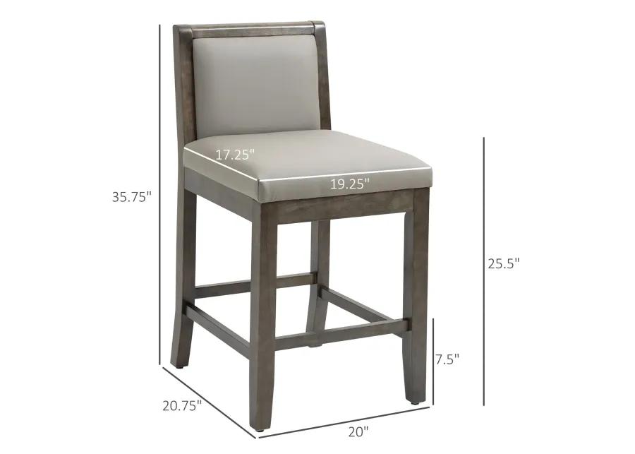 Gray Dining Chairs: Counter Height Bar Stools with Wood Legs