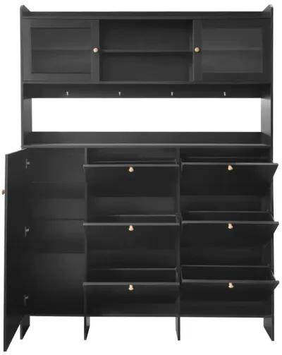 Merax 6 Flip Drawers Shoe Cabinet with Storage Shelf