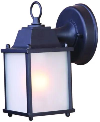 Homezia Matte Black Hanging Frosted Glass Lantern Wall Light