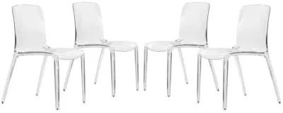 LeisureMod Murray Modern Dining Chair, Set of 4