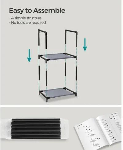 10-Tier Adjustable Shoe Rack for Efficient Storage and Organization