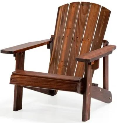 Hivvago Kid's Adirondack Chair with High Backrest and Arm Rest