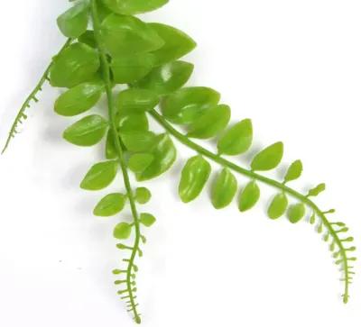 Artificial Light Green Hanging Button Fern Plant 31" UV Resistant