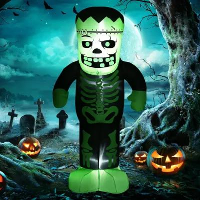 8FT Outdoor Halloween Inflatable Decorations Skeleton Zombie for Party Green