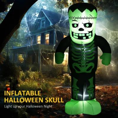 8FT Outdoor Halloween Inflatable Decorations Skeleton Zombie for Party Green